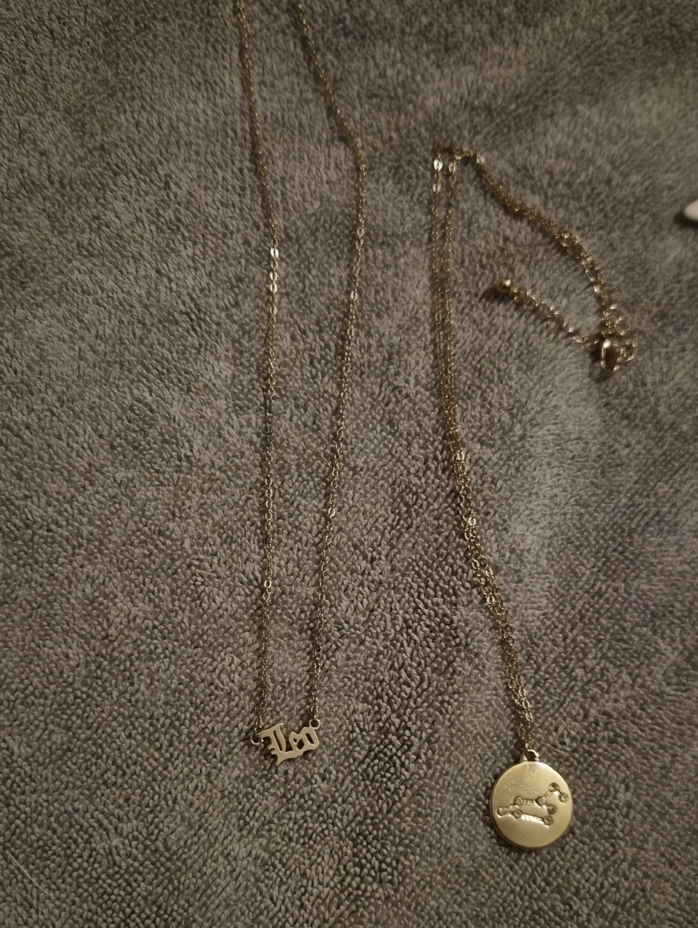 Gold Tone Zodiac Pendant Necklace X2  - Women Jewelry